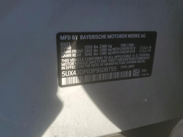 2023 BMW X3 SDRIVE3 - 5UX43DP03P9S08755