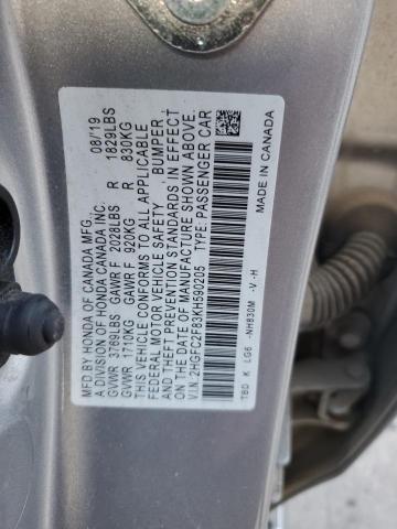 2019 HONDA CIVIC SPOR - 2HGFC2F83KH590205