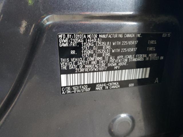 2015 TOYOTA RAV4 XLE - 2T3RFREV5FW316917