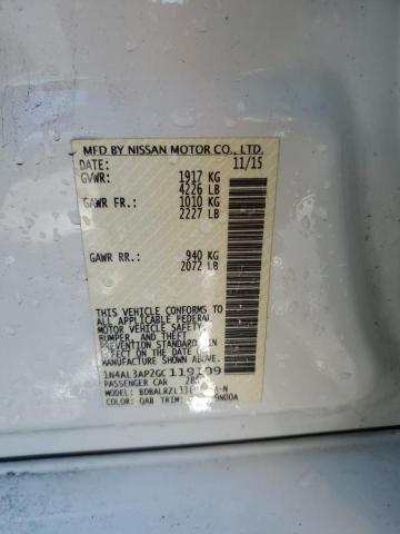 2016 NISSAN ALTIMA 2.5 - 1N4AL3AP2GC119109