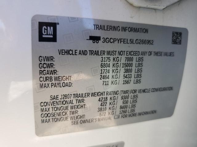 2020 CHEVROLET SILVERADO - 3GCPYFEL5LG266952