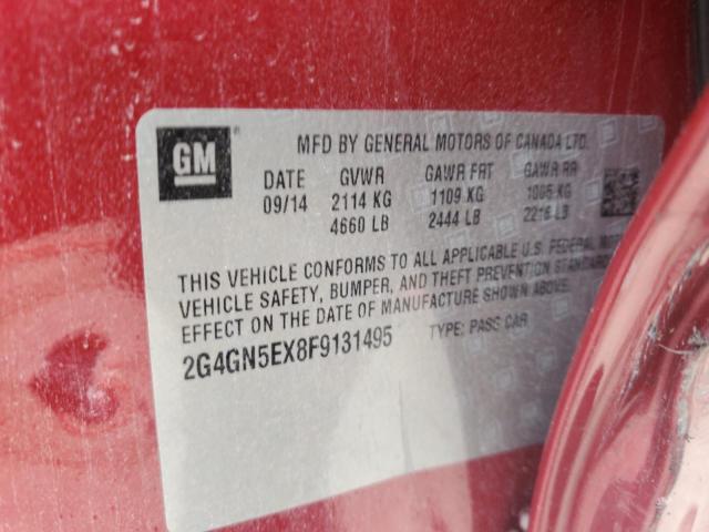 2015 BUICK REGAL PREM 2G4GN5EX8F9131495