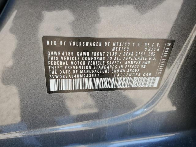 2017 VOLKSWAGEN JETTA SE - 3VWDB7AJ4HM243621