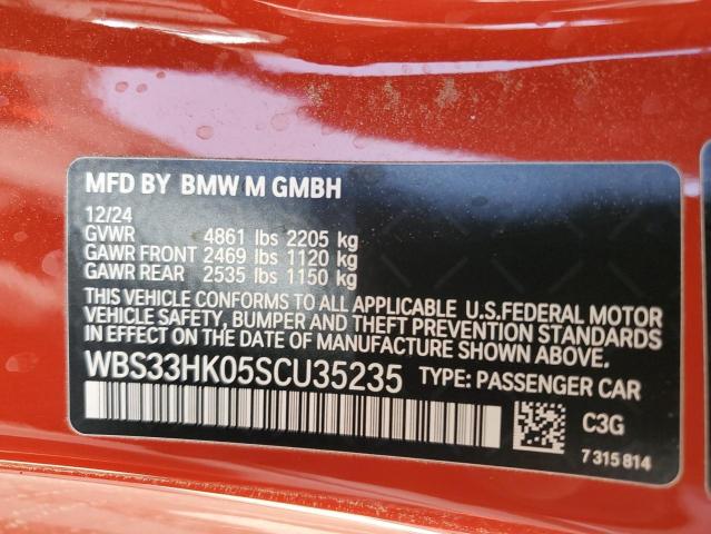 2025 BMW M4 COMPETI WBS33HK05SCU35235