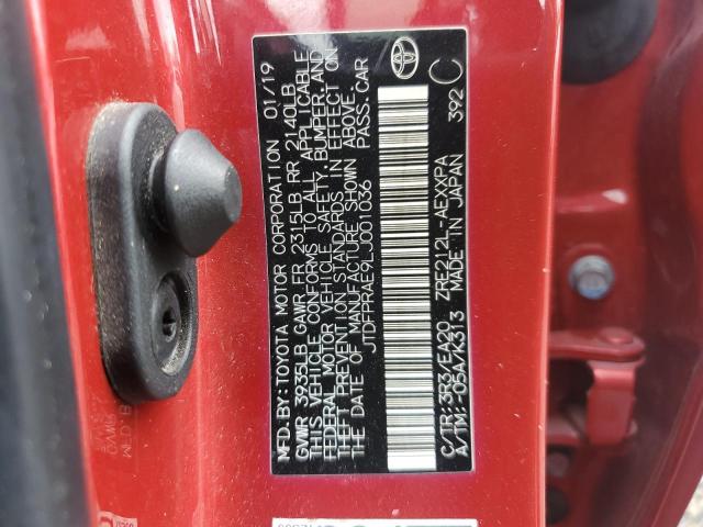 2020 TOYOTA COROLLA XL JTDFPRAE9LJ001036