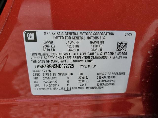 2022 BUICK ENVISION A LRBFZRR45ND072725