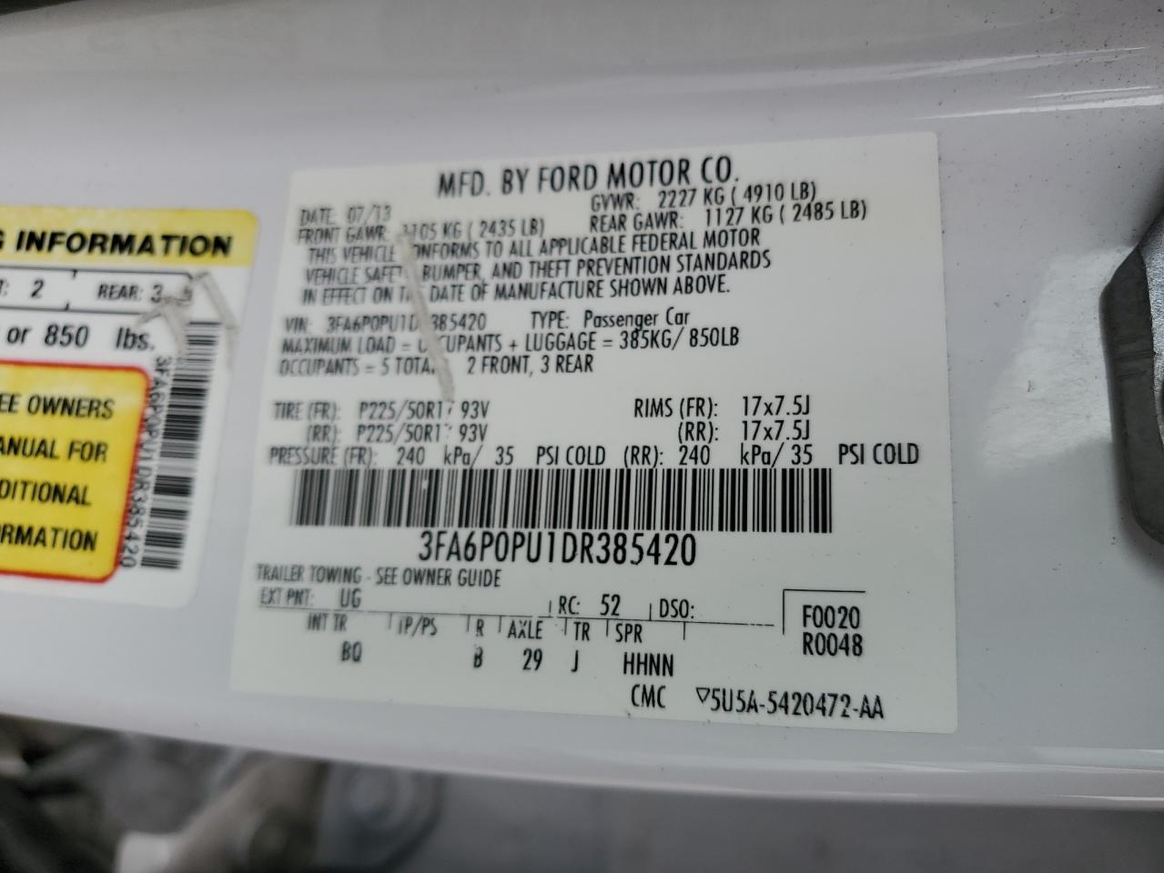 Ford Fusion se 2013