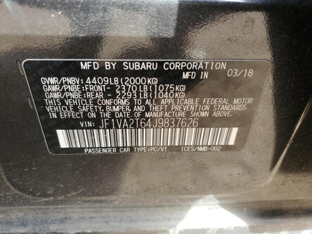 2018 SUBARU WRX STI LI JF1VA2T64J9837626