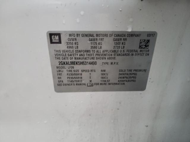 2017 GMC TERRAIN SL - 2GKALMEK5H6314490