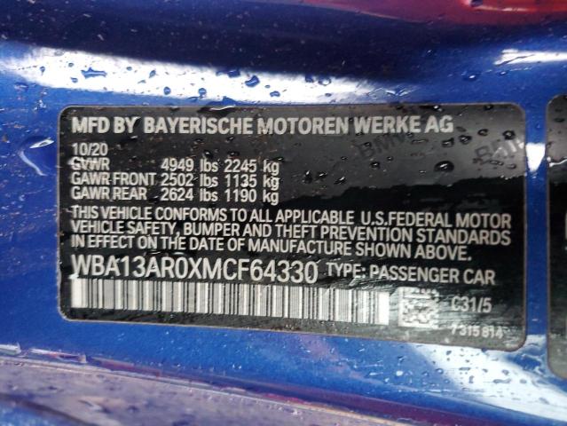 2021 BMW M440XI WBA13AR0XMCF64330