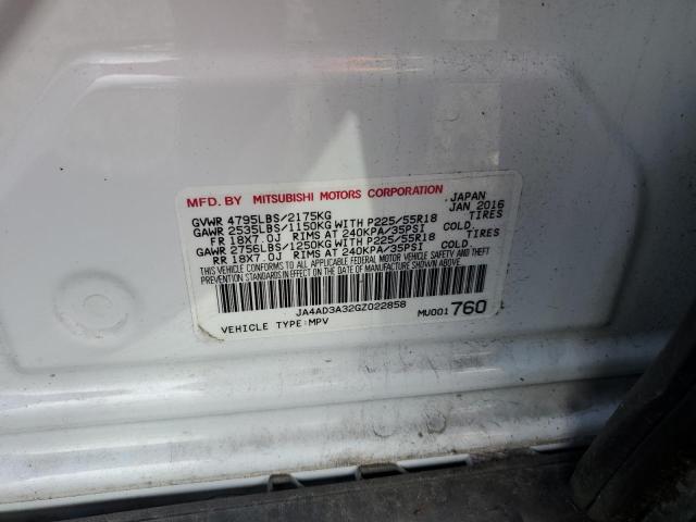 2016 MITSUBISHI OUTLANDER - JA4AD3A32GZ022858