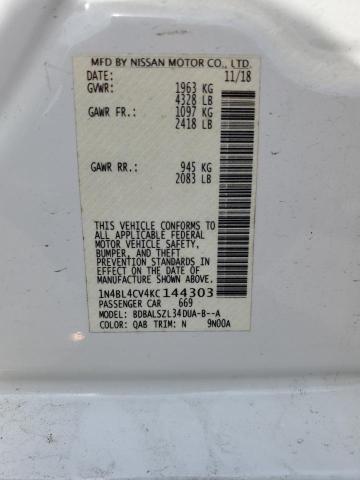 2019 NISSAN ALTIMA SR - 1N4BL4CV4KC144303