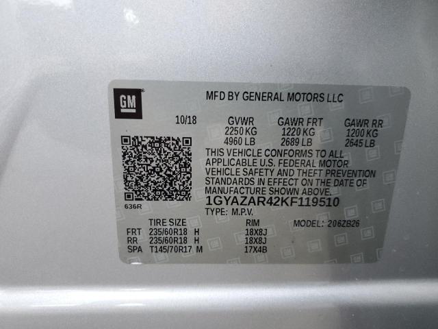 2019 CADILLAC XT4 LUXURY - 1GYAZAR42KF119510