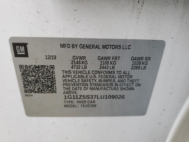 2020 CHEVROLET IMPALA LT - 1G11Z5S37LU109026