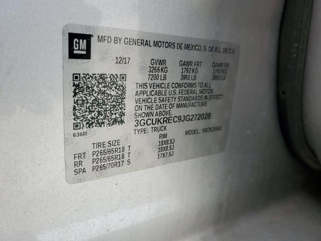 2018 CHEVROLET SILVERADO - 3GCUKREC9JG272028