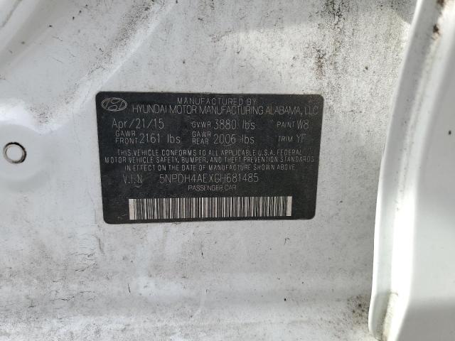 2016 HYUNDAI ELANTRA SE 5NPDH4AEXGH681485