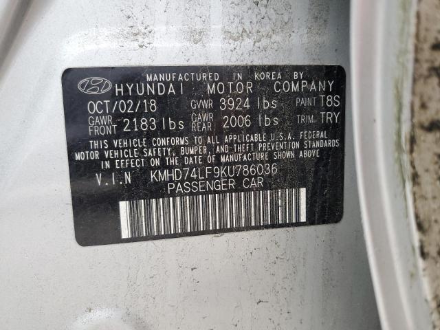 2019 HYUNDAI ELANTRA EC - KMHD74LF9KU786036