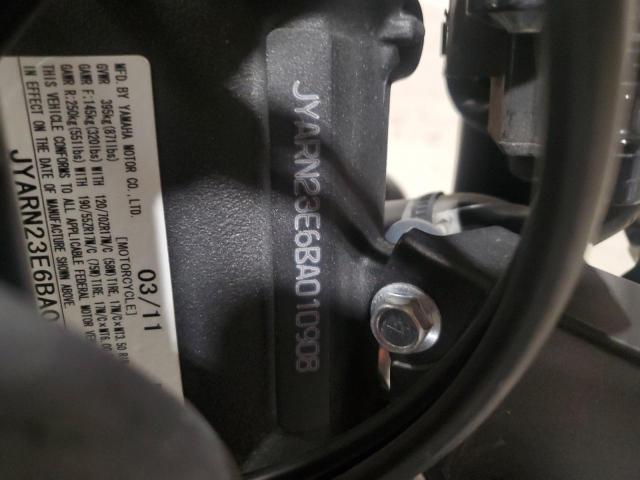2011 YAMAHA YZFR1 JYARN23E6BA010908
