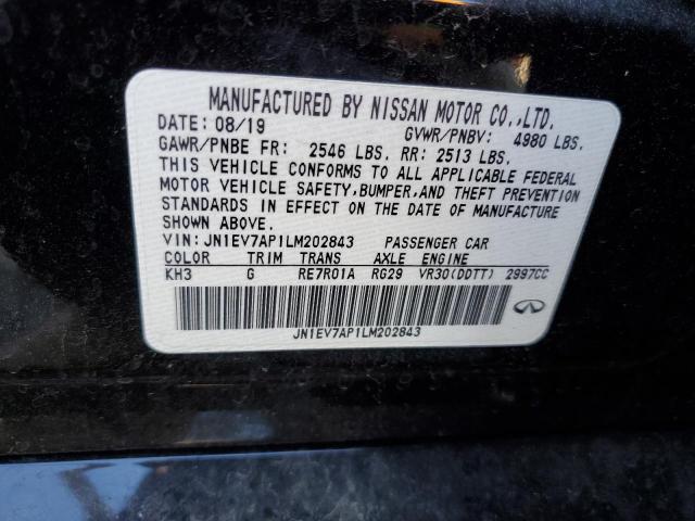 2020 INFINITI Q50 PURE JN1EV7AP1LM202843