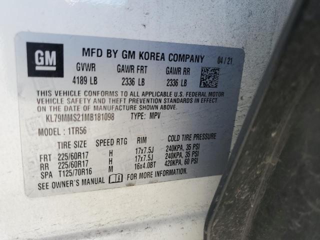 2021 CHEVROLET TRAILBLAZE - KL79MMS21MB181098