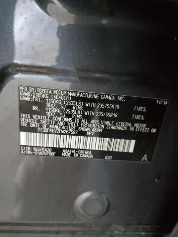 2015 TOYOTA RAV4 LIMIT - 2T3DFREV2FW267587