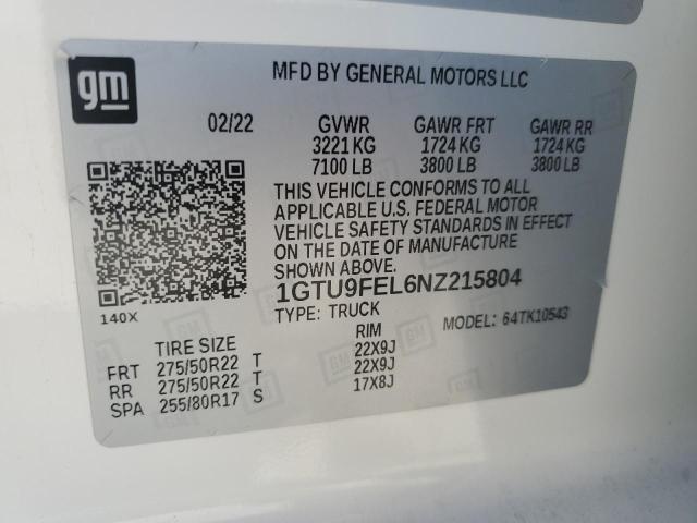 2022 GMC SIERRA LIM - 1GTU9FEL6NZ215804