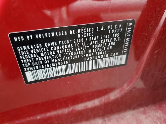 2018 VOLKSWAGEN JETTA S - 3VW2B7AJ9JM253199