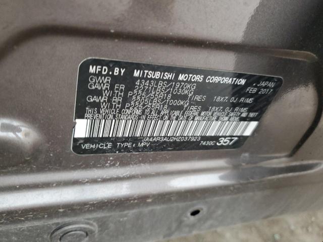 2017 MITSUBISHI OUTLANDER JA4AR3AU2HZ037923