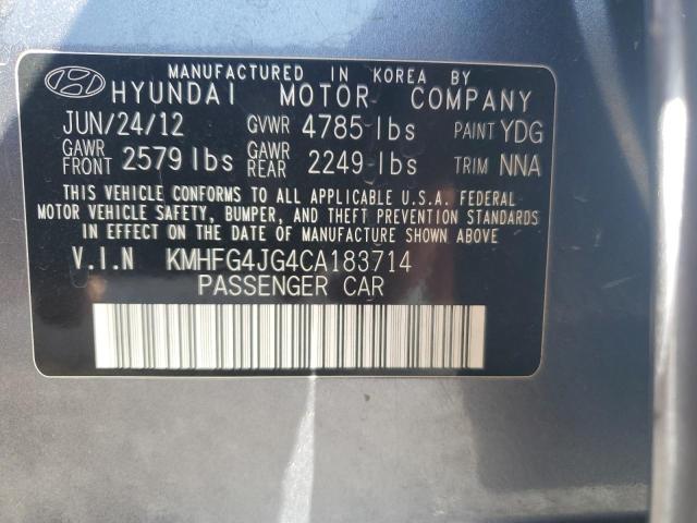 2012 HYUNDAI AZERA GLS - KMHFG4JG4CA183714