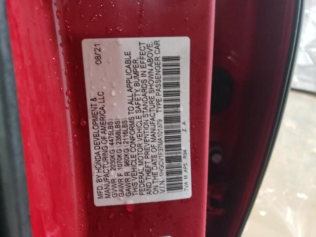 2021 HONDA ACCORD SPO - 1HGCV1F37MA101379