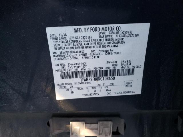 2019 FORD TAURUS LIM - 1FAHP2F88KG108650