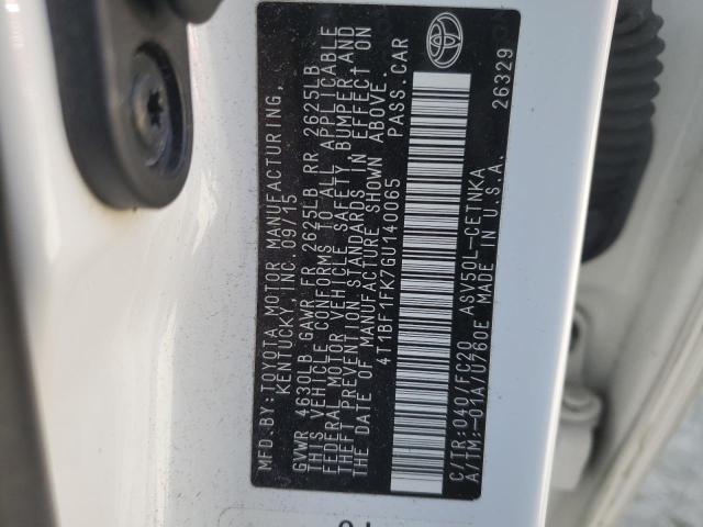 2016 TOYOTA CAMRY LE - 4T1BF1FK7GU140065