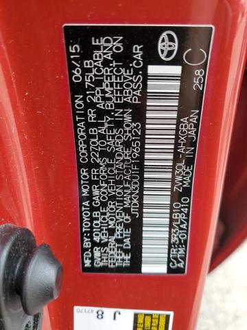 2015 TOYOTA PRIUS - JTDKN3DU1F1965123