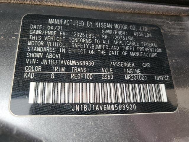 2021 NISSAN ROGUE SPOR - JN1BJ1AV6MW568930