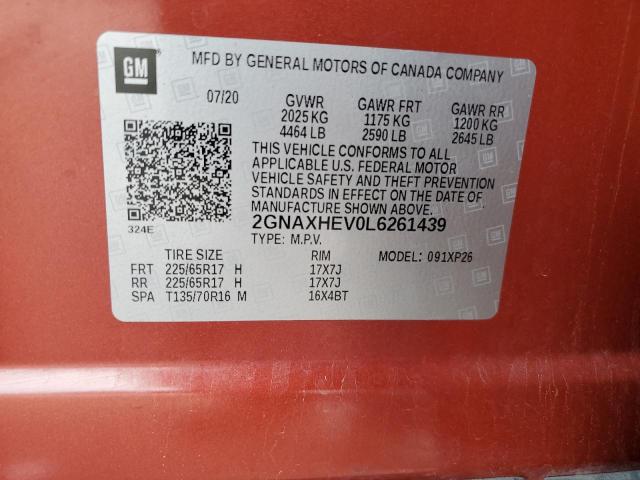 2020 CHEVROLET EQUINOX LS - 2GNAXHEV0L6261439