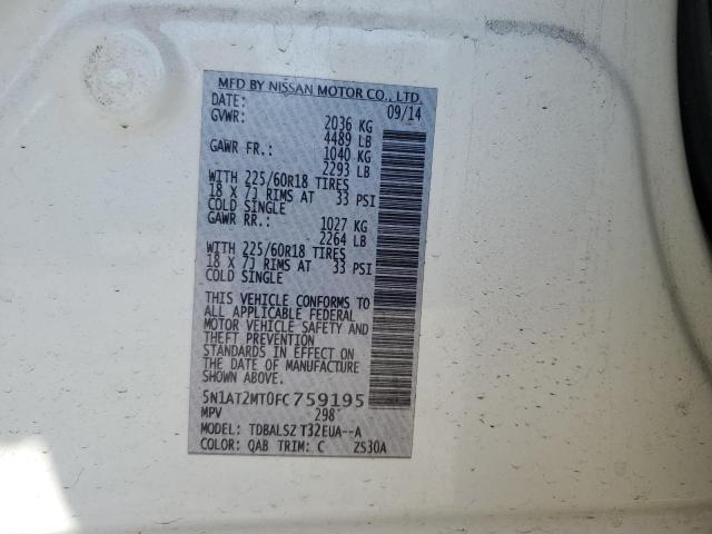 2015 NISSAN ROGUE S - 5N1AT2MT0FC759195