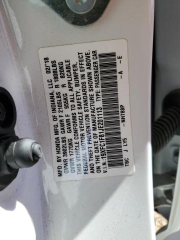 2018 HONDA CIVIC EX 19XFC1F81JE201113