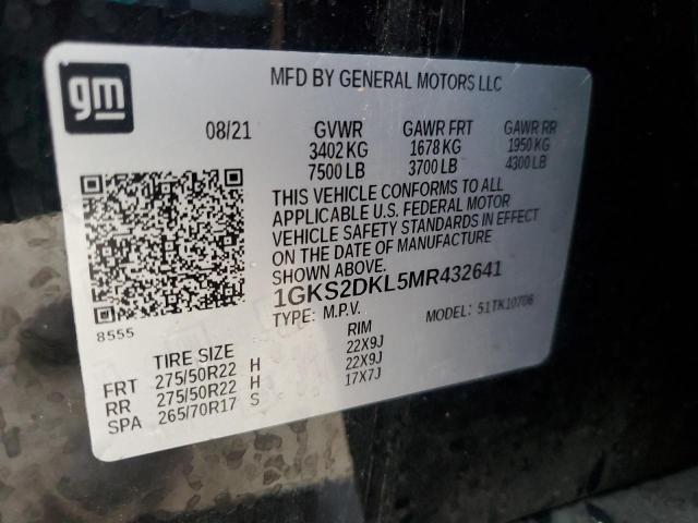 2021 GMC YUKON DENA - 1GKS2DKL5MR432641