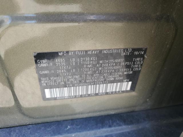 2015 SUBARU OUTBACK 2. - 4S4BSADC9F3239773