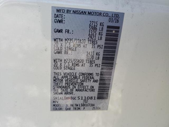 2016 INFINITI QX60 - 5N1AL0MM8GC511081