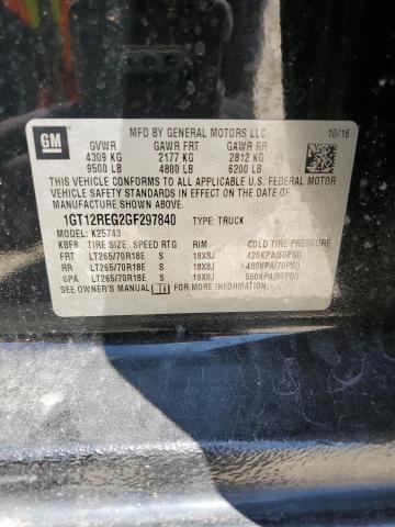 2016 GMC SIERRA K25 1GT12REG2GF297840