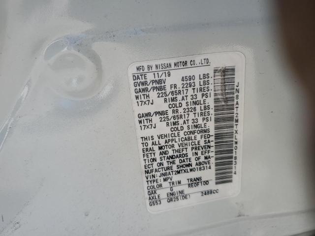 2020 NISSAN ROGUE S - JN8AT2MTXLW018314