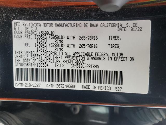 2022 TOYOTA TACOMA DOU - 3TMDZ5BN1NM126384