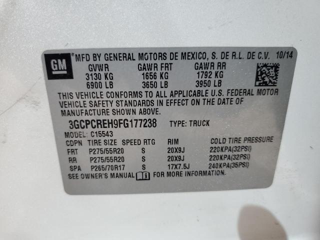 2015 CHEVROLET SILVERADO - 3GCPCREH9FG177238