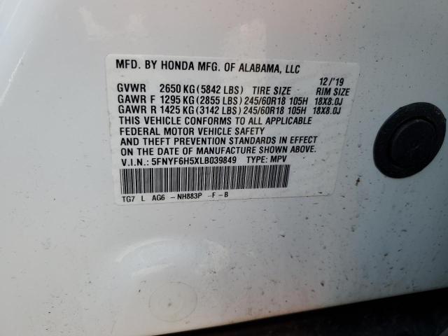2020 HONDA PILOT EXL - 5FNYF6H5XLB039849