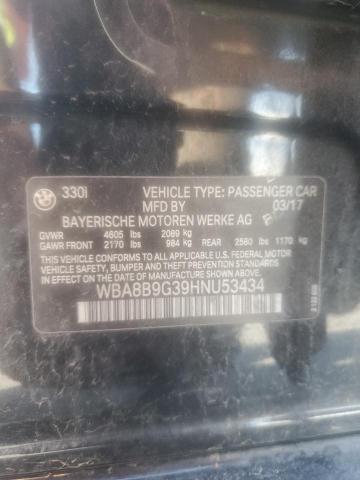 2017 BMW 330 I WBA8B9G39HNU53434