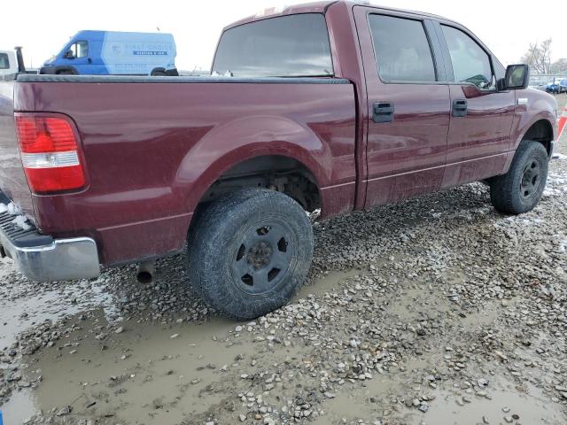 FORD F150 SUPER 2005 maroon crew pic gas 1FTPW14515KE21102 photo #4