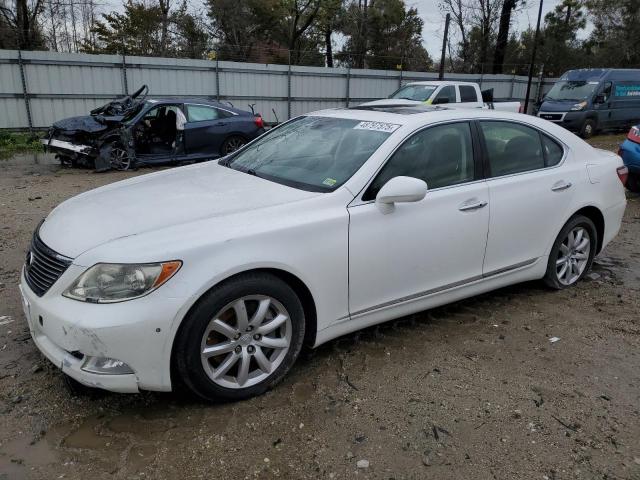 LEXUS LS 460 2009 white  gas JTHCL46F395002766 photo #1