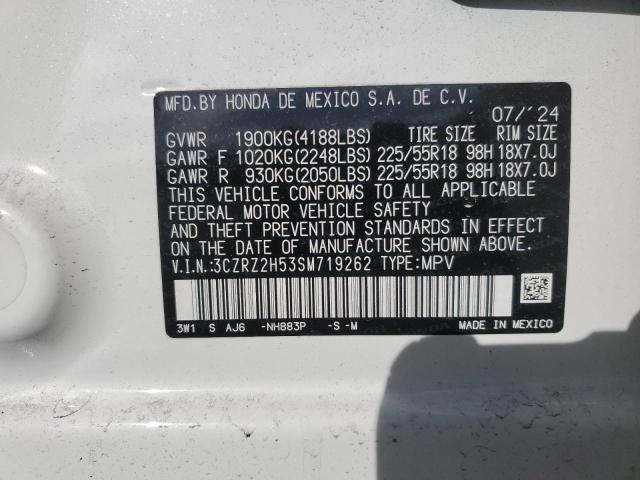 2025 HONDA HR-V SPORT 3CZRZ2H53SM719262
