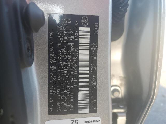 2021 TOYOTA CAMRY SE - 4T1G11AK2MU552935